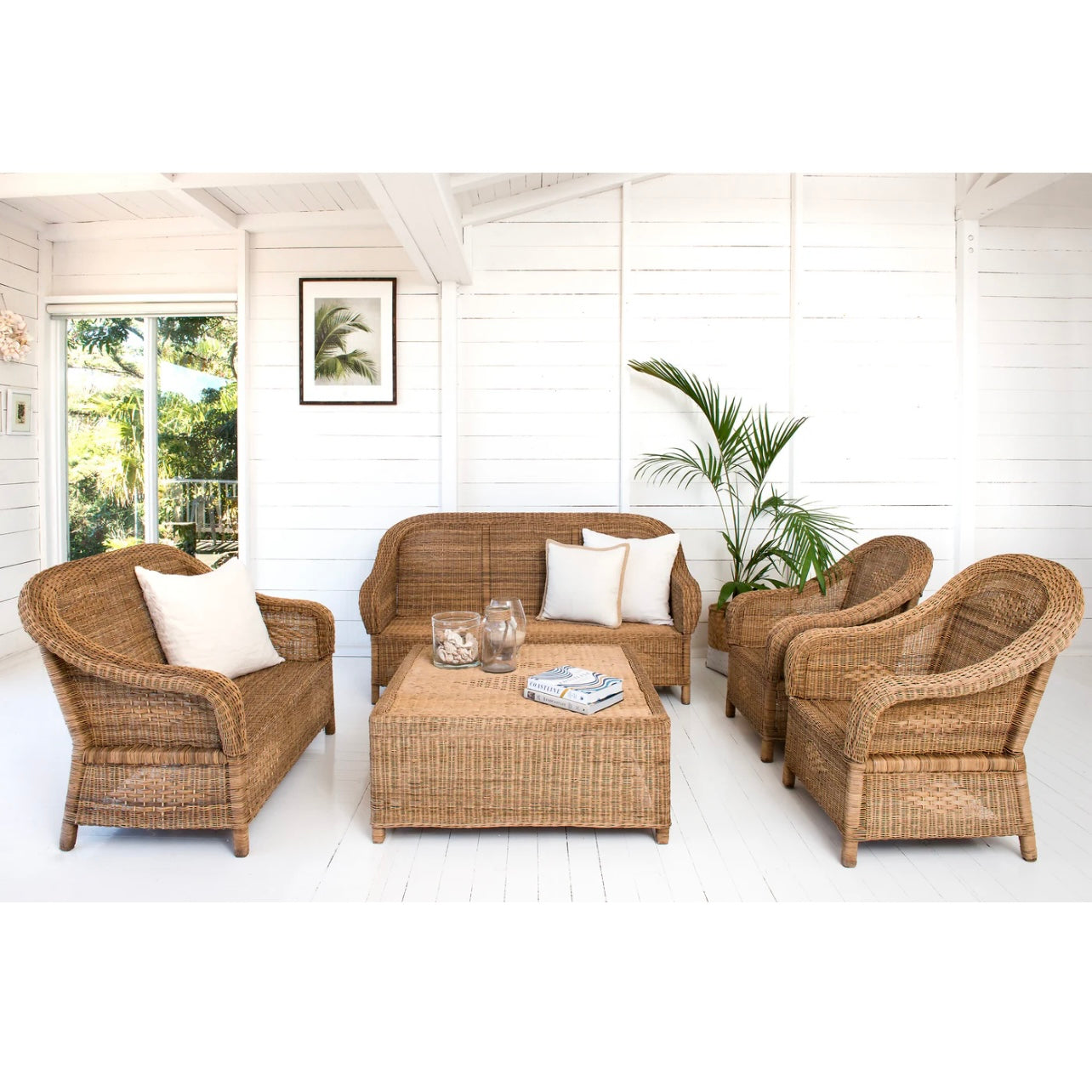 Classic Double Malawi Cane Chair Sofa Couch