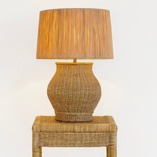 Cane Lamp Base and Lamp Shade (optional)