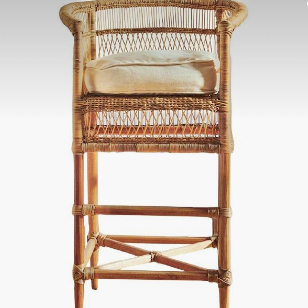 Traditional Barstool Malawi Cane Chair