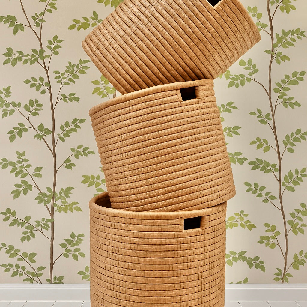 Laundry Basket With Handles And Lids - Individual Or Set