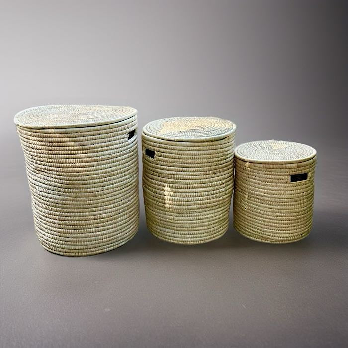 Laundry Basket With Handles And Lids - Individual Or Set