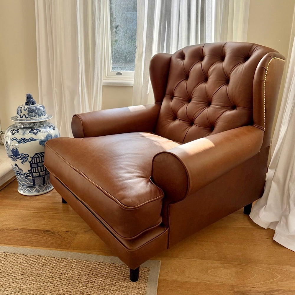 Leather ‘Drift Off’ Wingback Chair