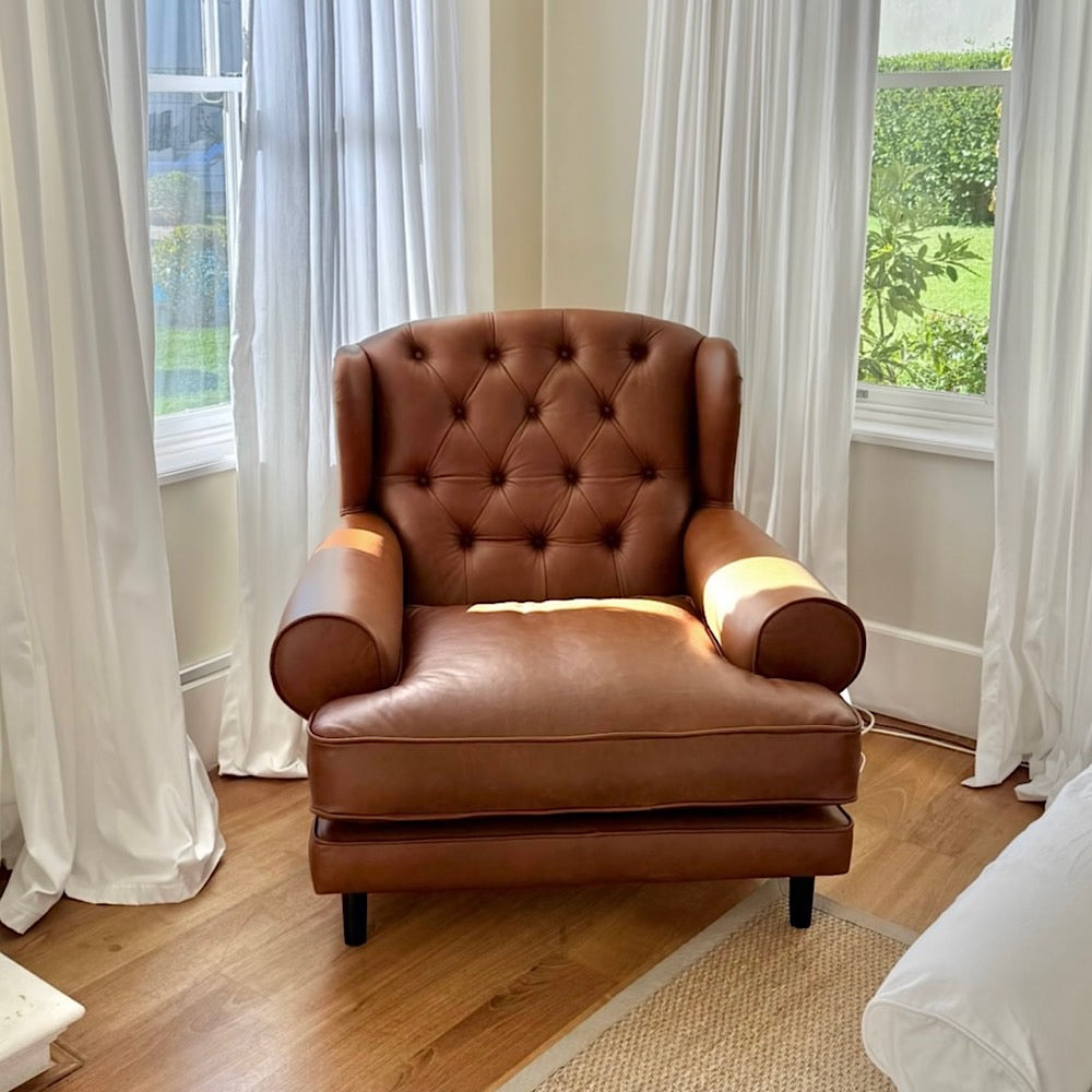 Leather ‘Drift Off’ Wingback Chair