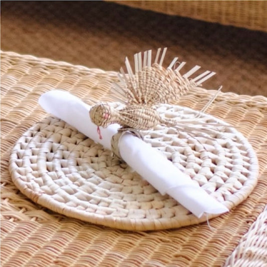 Hand Woven Bird Napkin Holders (Set of 4)