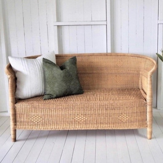 Closed Weave Traditional Triple Seater Malawi Cane Chair