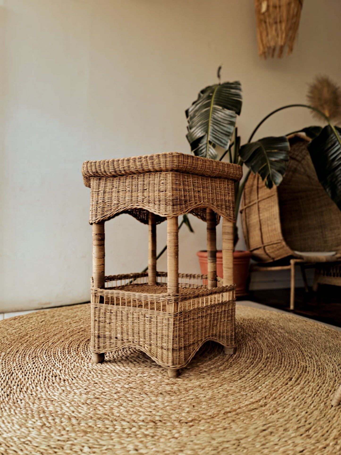 Malawi Cane Tables Hexagon Table