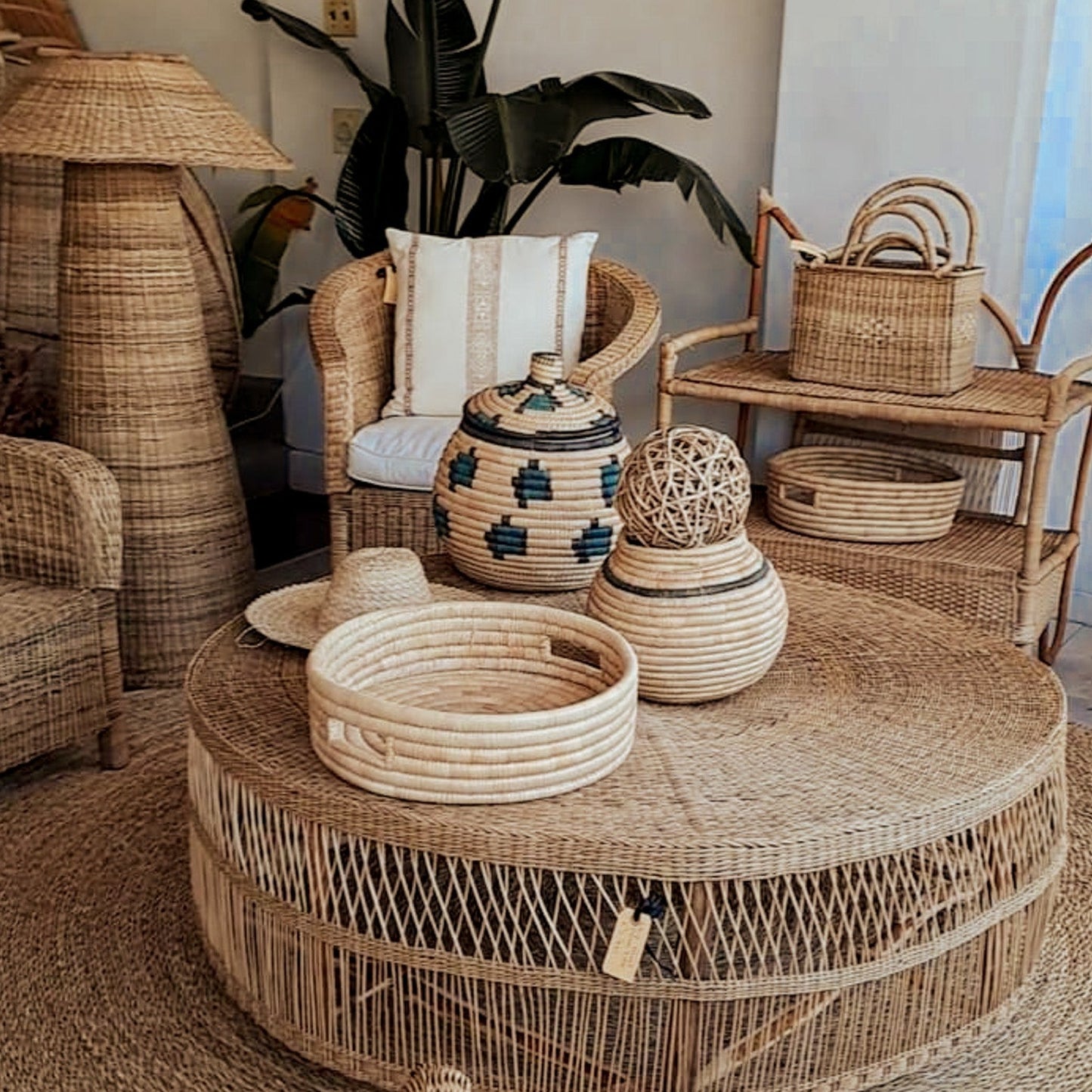 Cane Trays Set Of 3