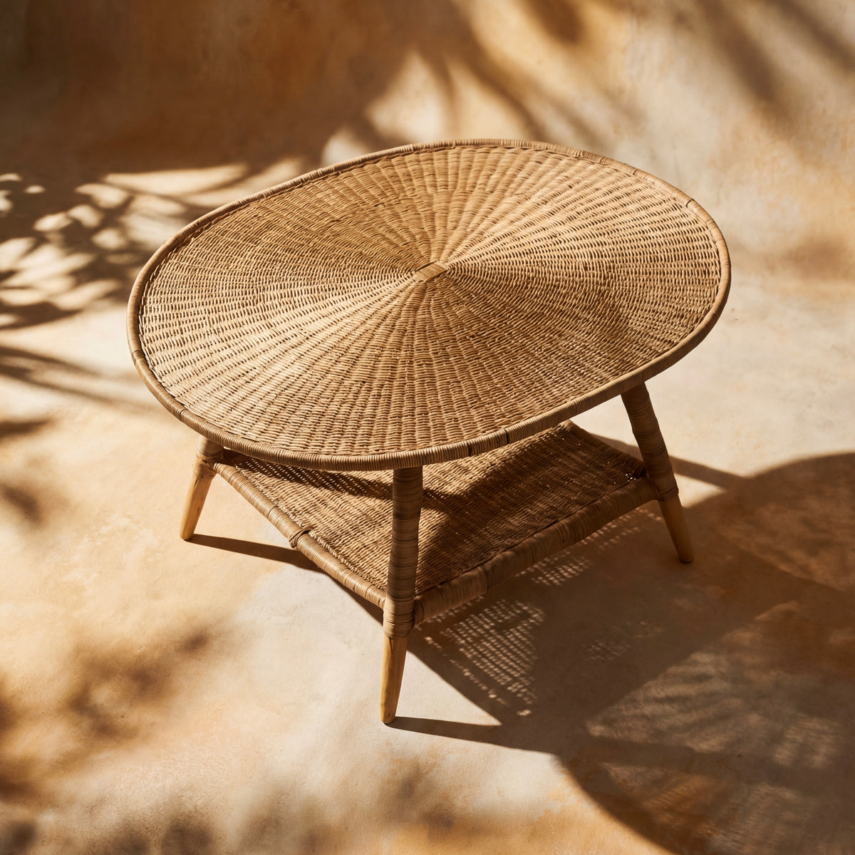Traditional Large Round Coffee Table