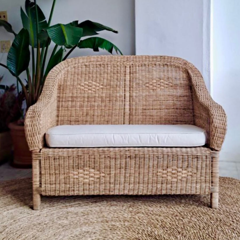 Classic Double Malawi Cane Chair Sofa Couch