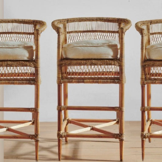 Traditional Barstool Malawi Cane Chair