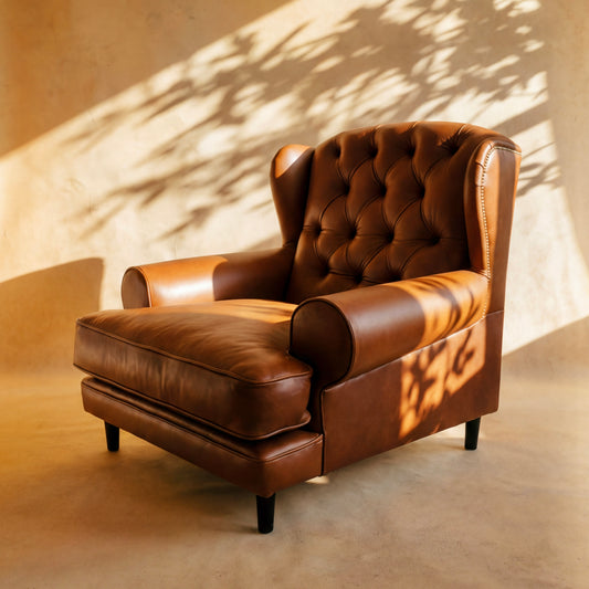 Leather ‘Drift Off’ Wingback Chair