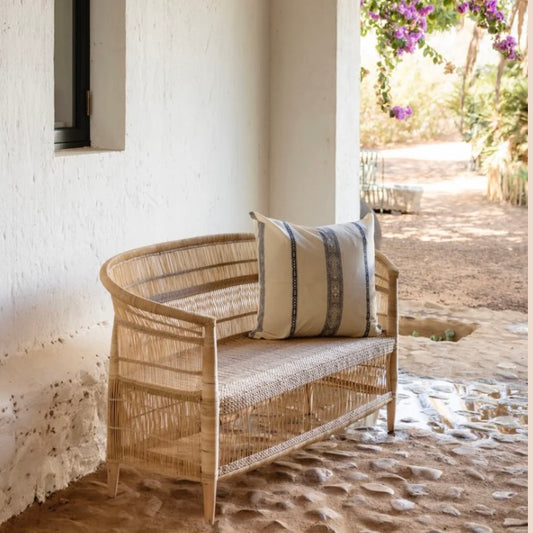 Traditional 2-Seater Malawi Cane Chair