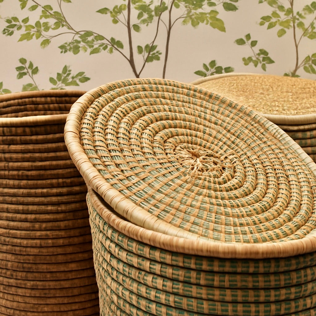 Laundry Basket With Handles And Lids - Individual Or Set