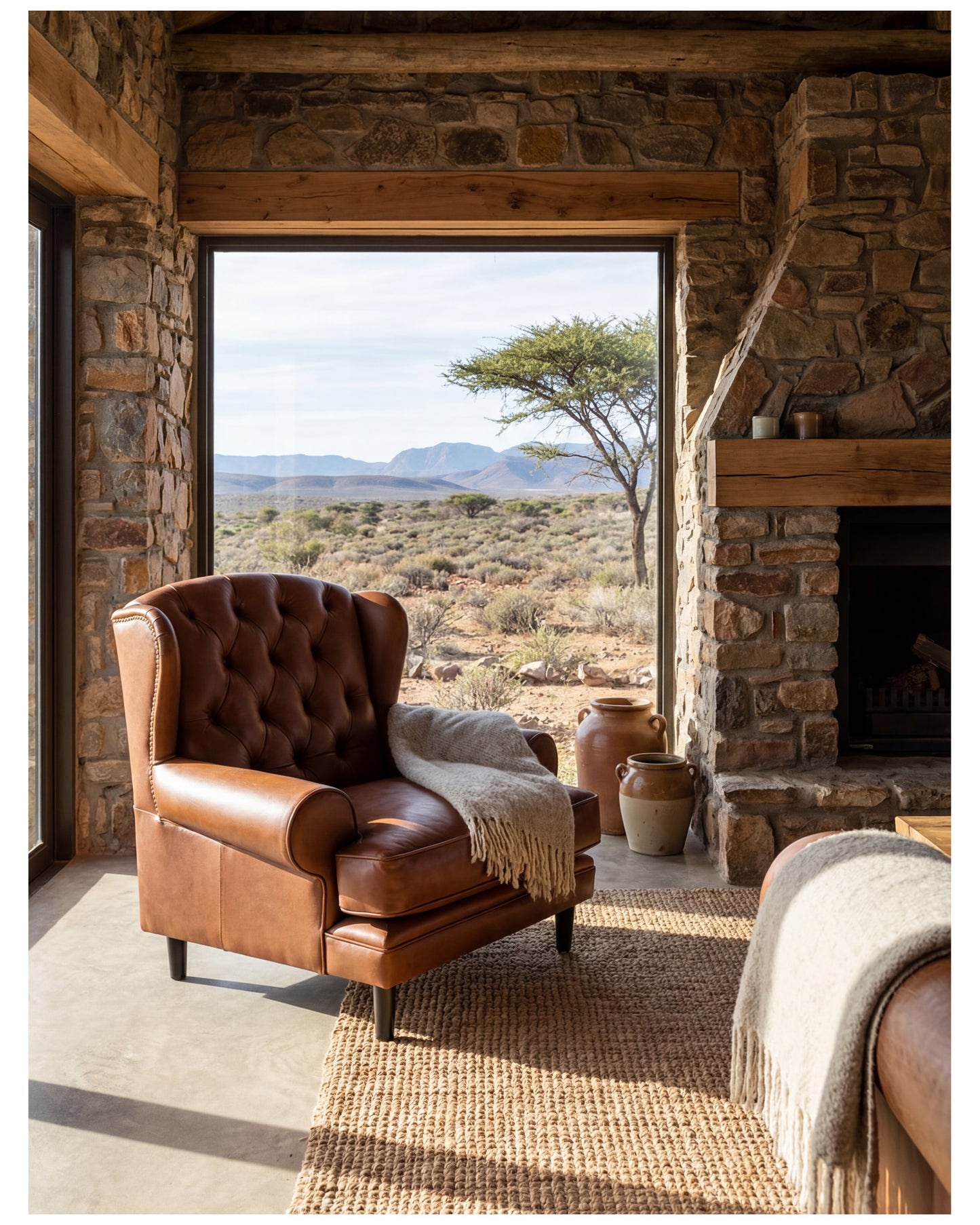 Leather ‘Drift Off’ Wingback Chair