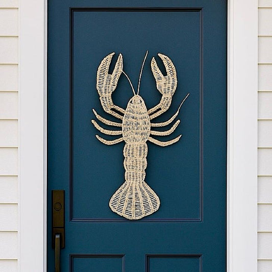 Woven Lobster Animal Head Wall Mount - Decor