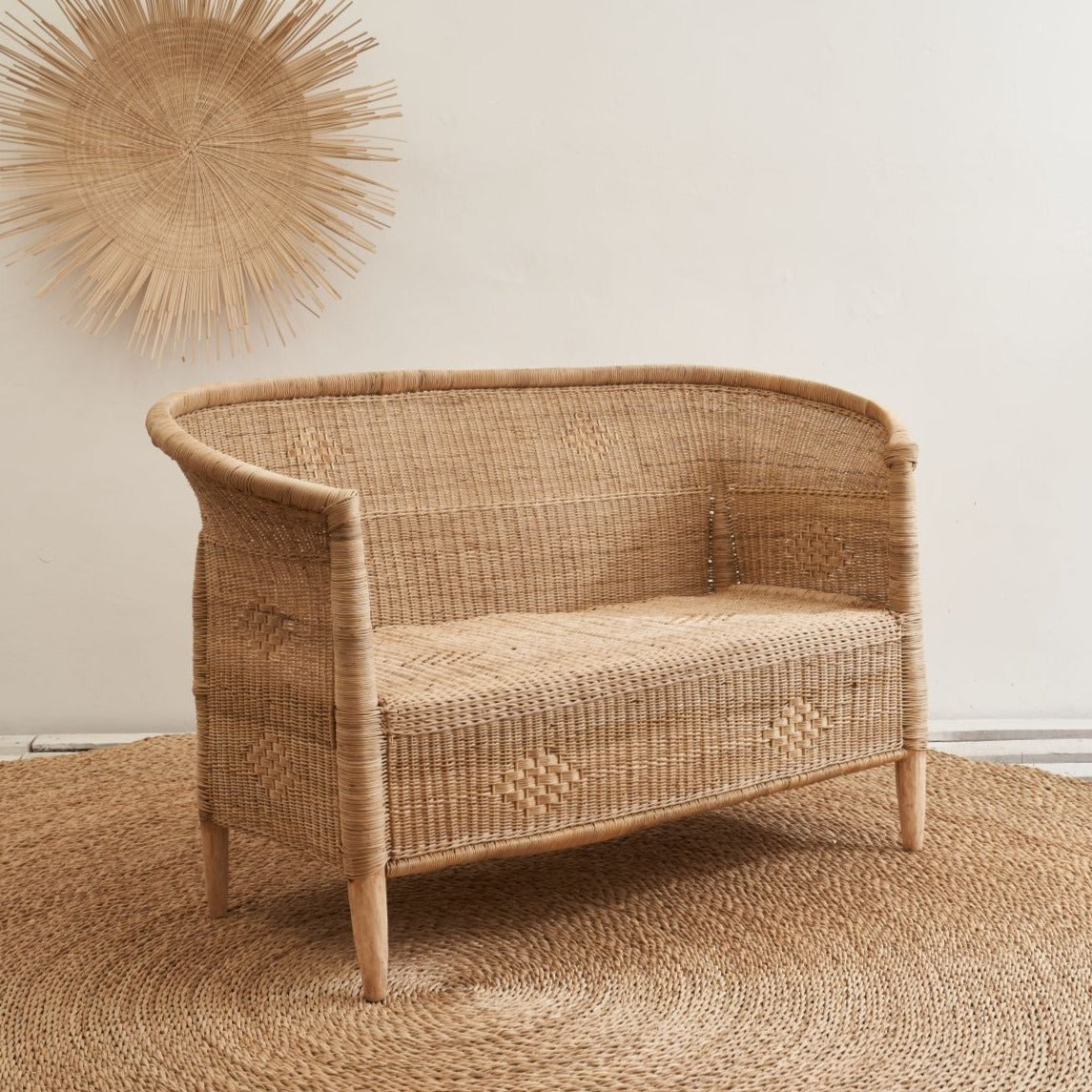 closed weave double chair